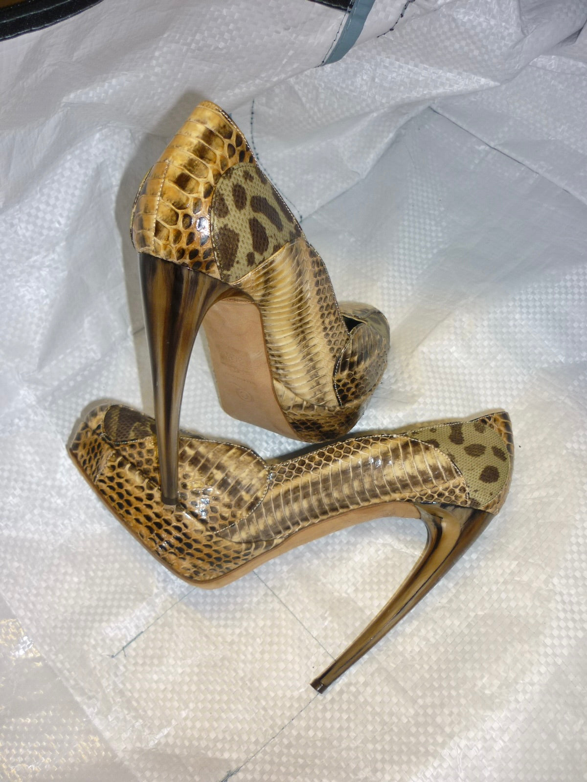 McQueen S/S 2012 python horn heels
