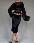 Roberto Cavalli silk blend skirt