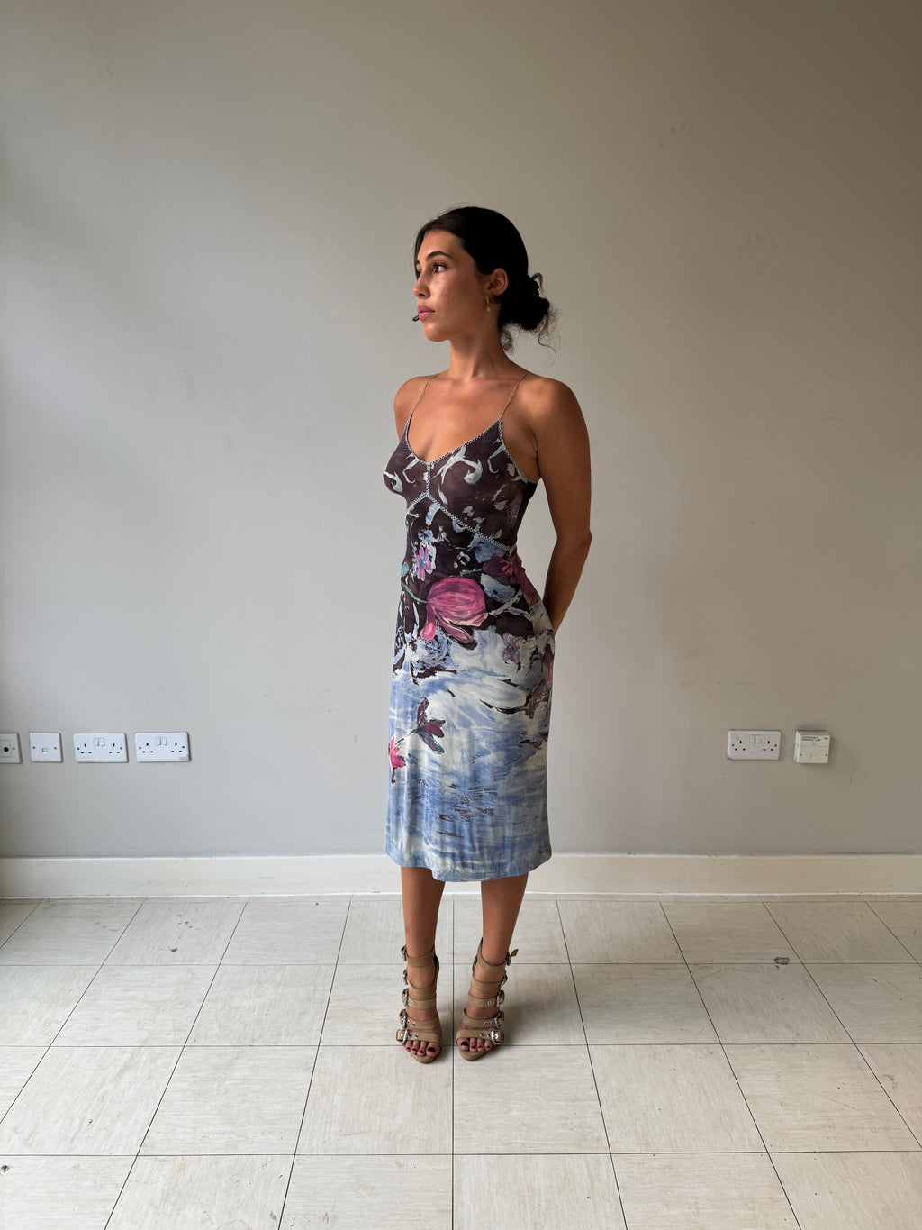 Plein Sud Jeans midi dress