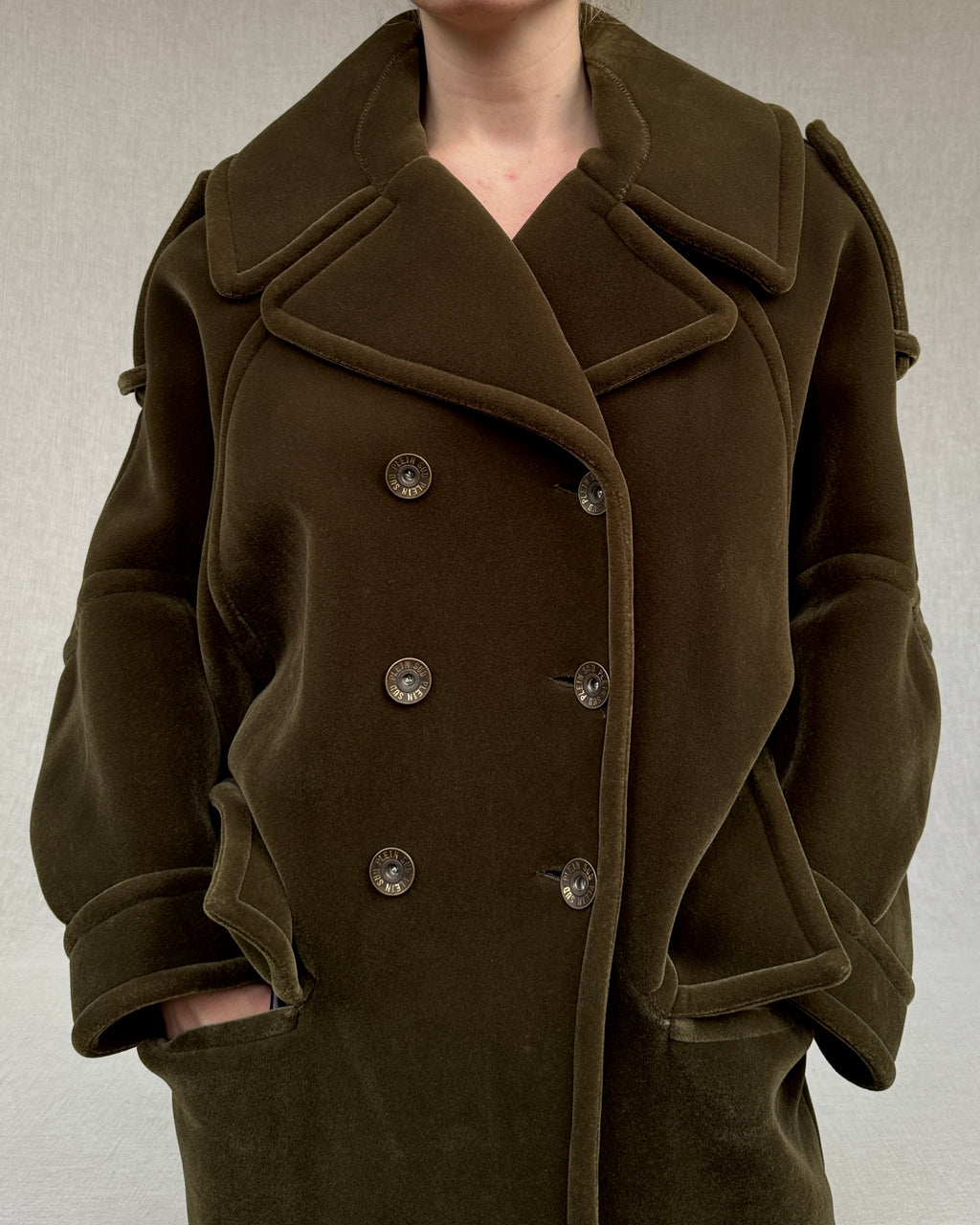 Plein Sud velvet millitary coat