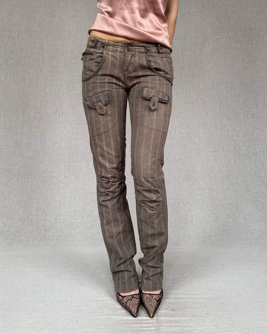 Desigual striped cargo trousers