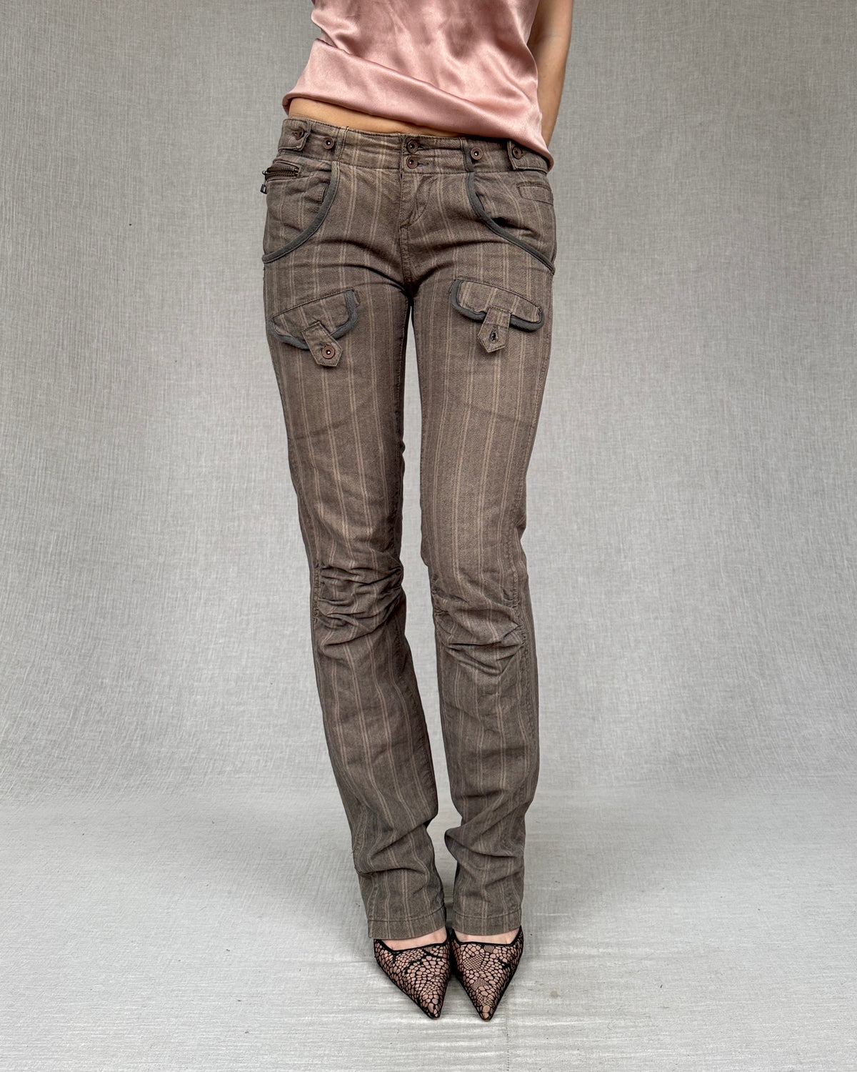 Desigual striped cargo trousers