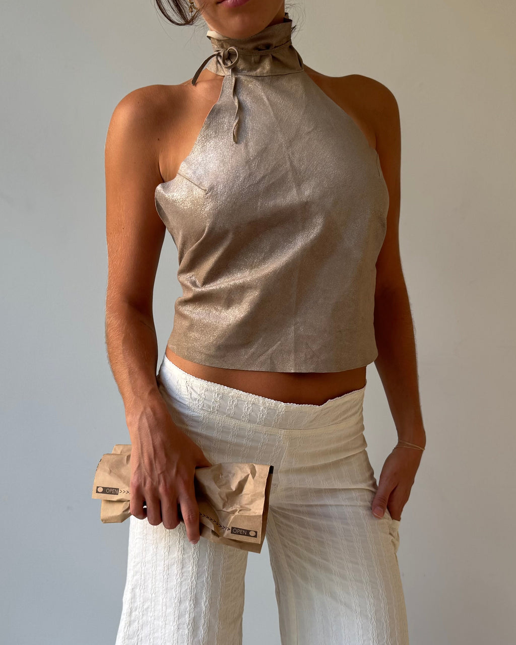 Patrizia Pepe leather top