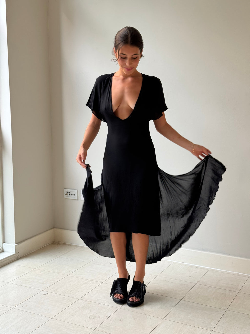 Plein Sud sheer cape dress
