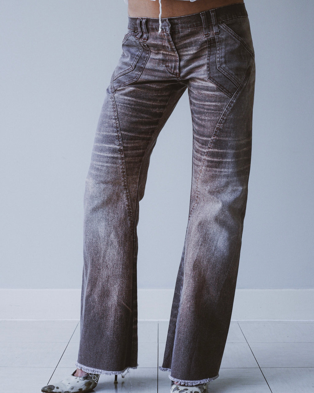 Roberto Cavalli distressed jeans