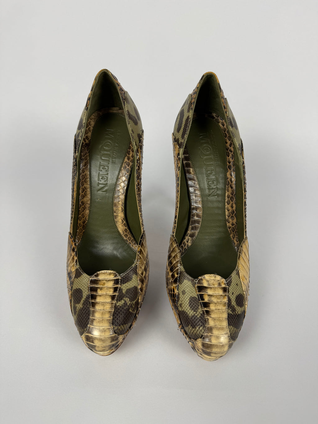 McQueen S/S 2012 python horn heels