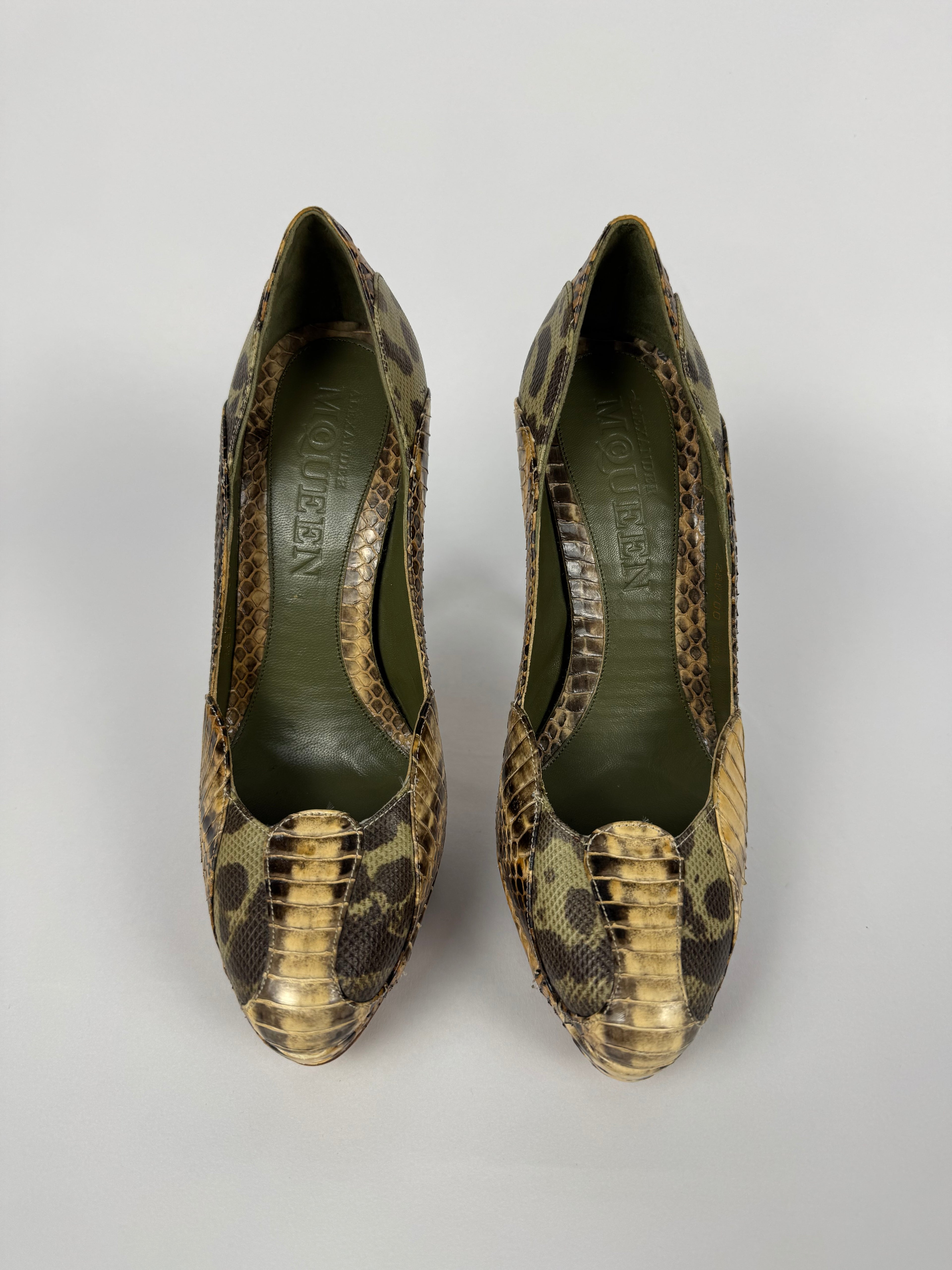 McQueen S/S 2012 python horn heels