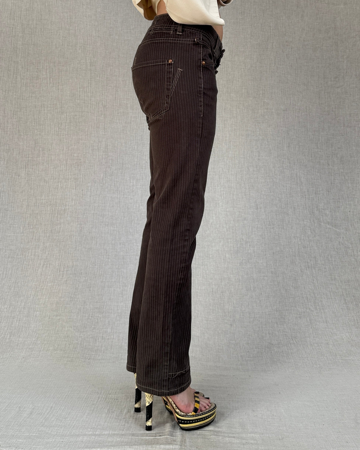 Marithé + François Girbaud pinstripe jeans