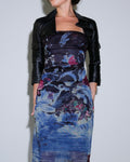 Leather micro jacket