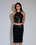 Plein Sud leather halter top