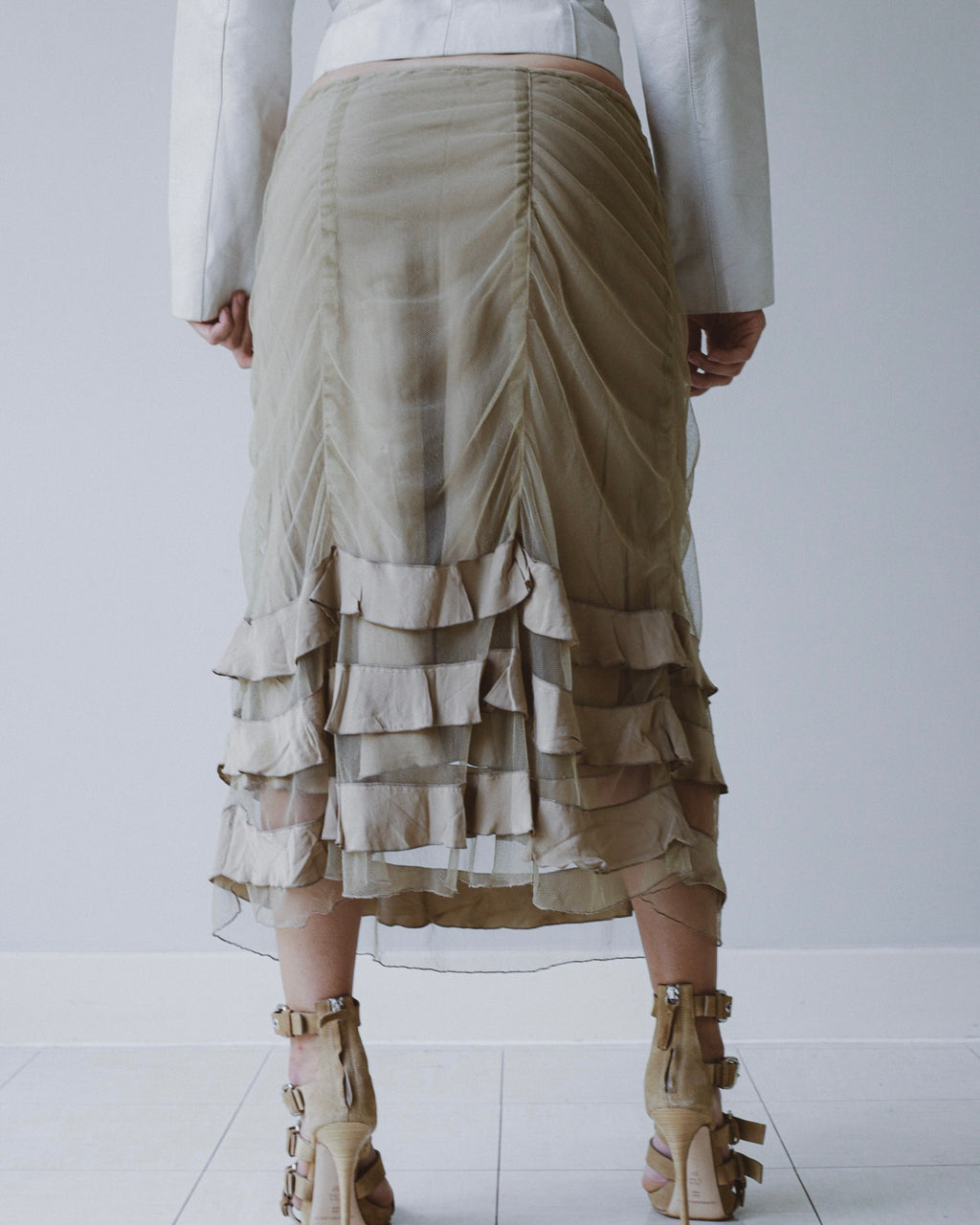 Sonia Rykiel tiered mesh skirt