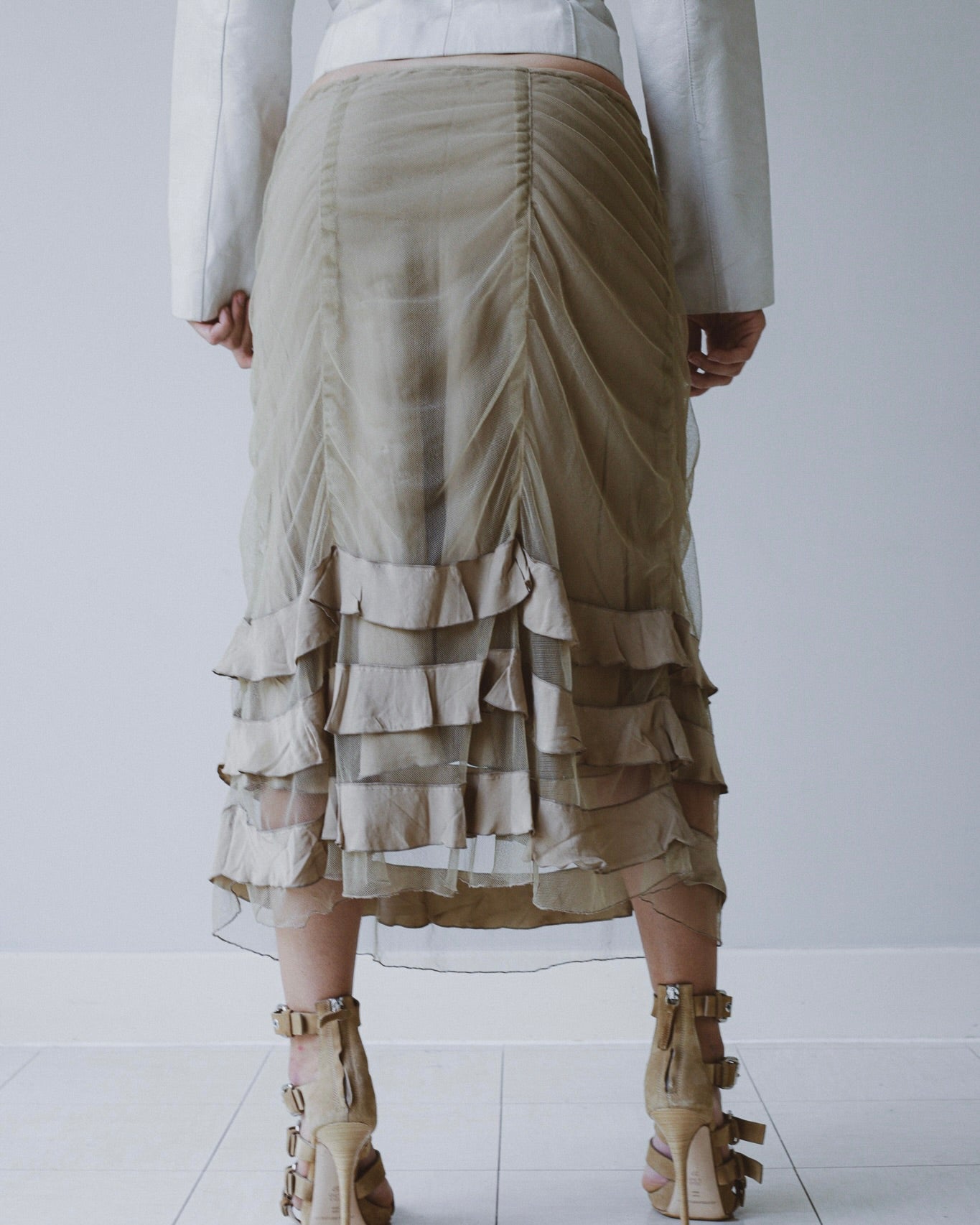 Sonia Rykiel tiered mesh skirt