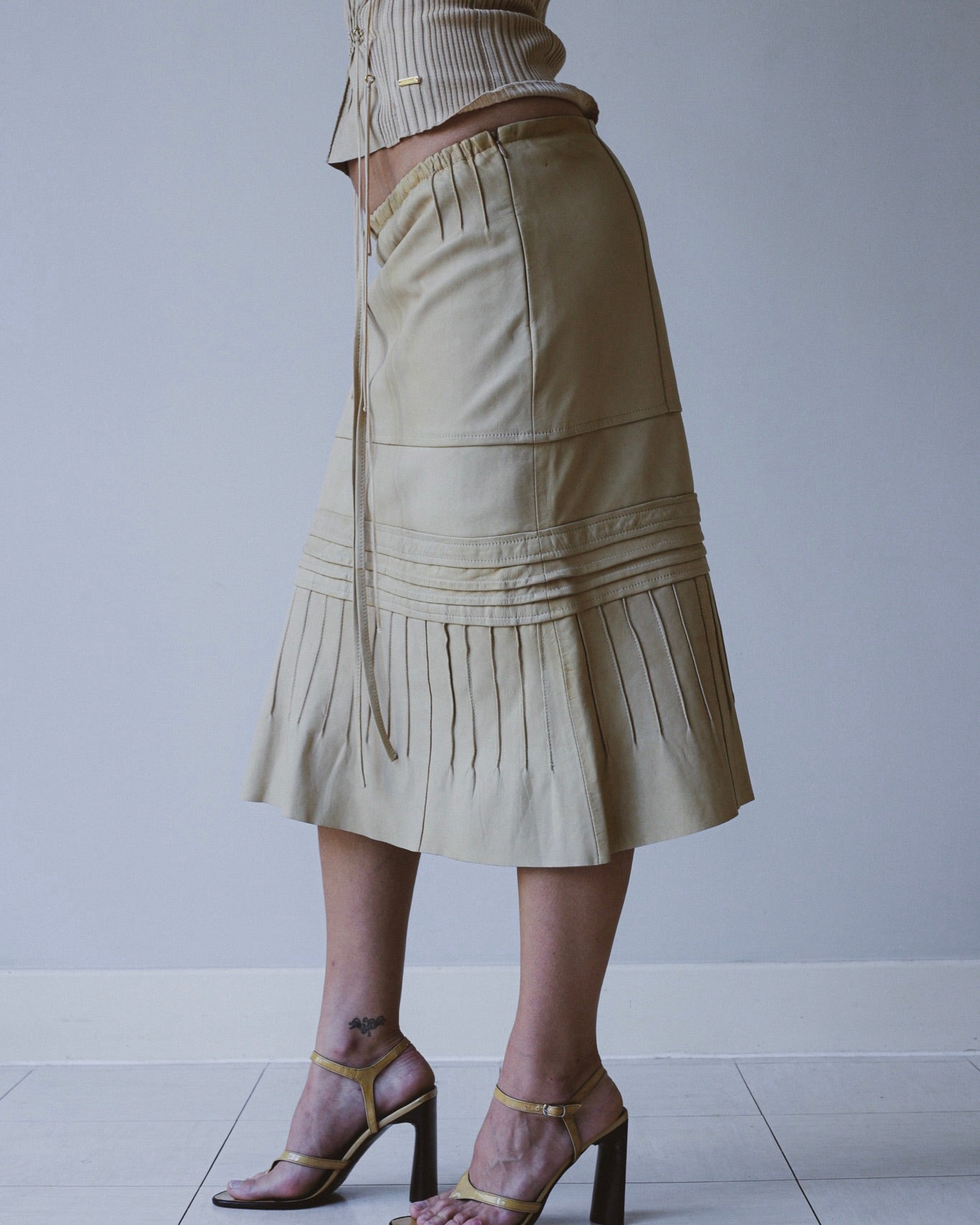 Moschino leather skirt