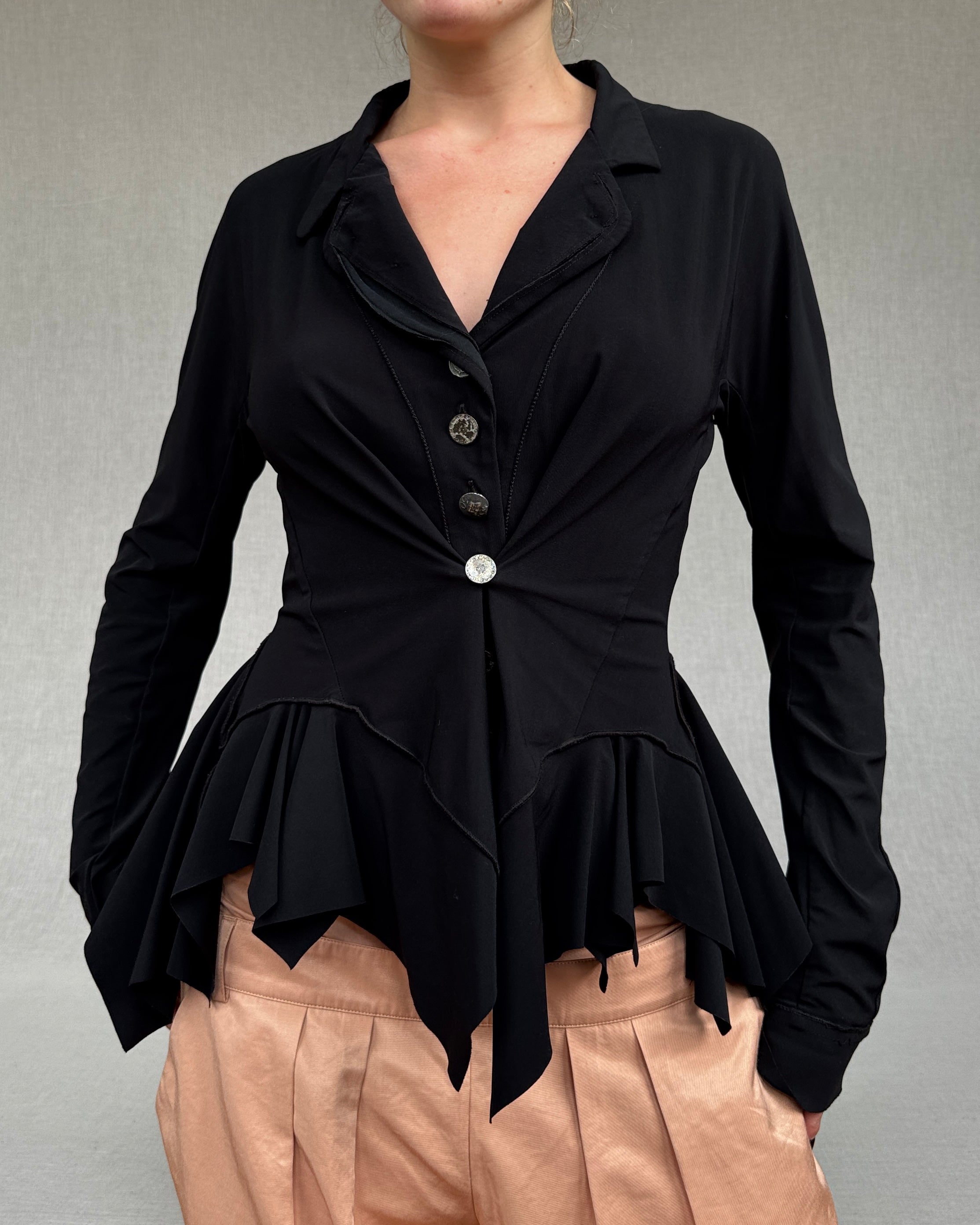 Marithé + François Girbaud peplum blouse