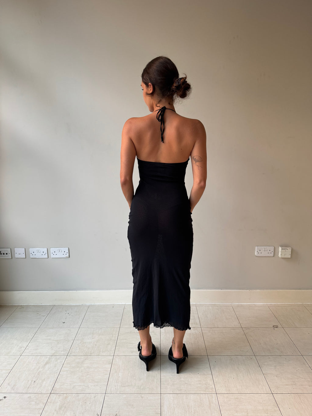 Plein Sud mesh halter dress