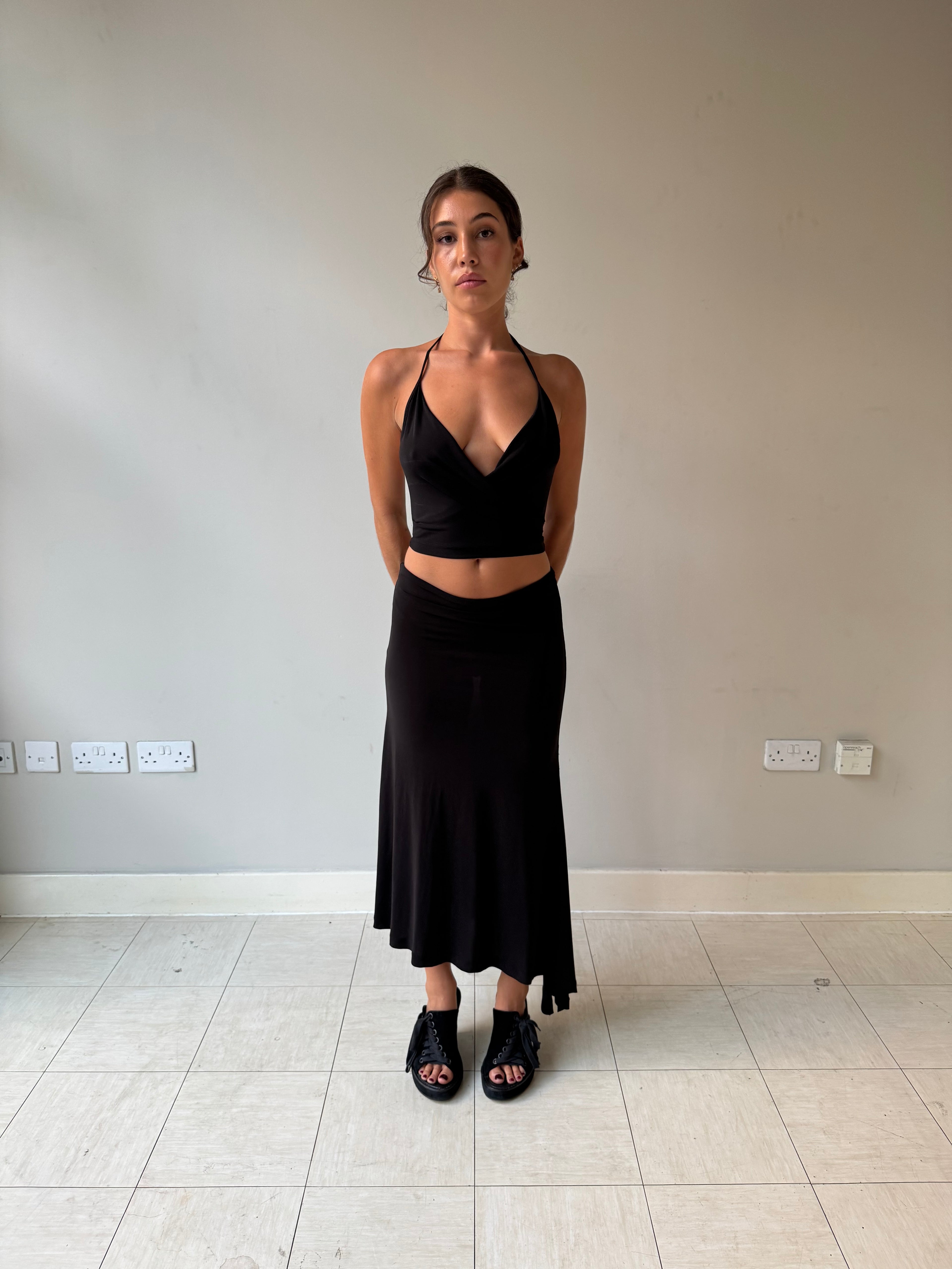 Plain Sud top and skirt set