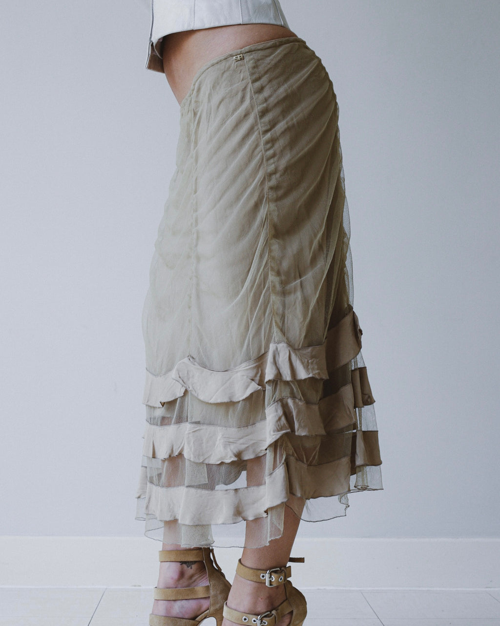 Sonia Rykiel tiered mesh skirt