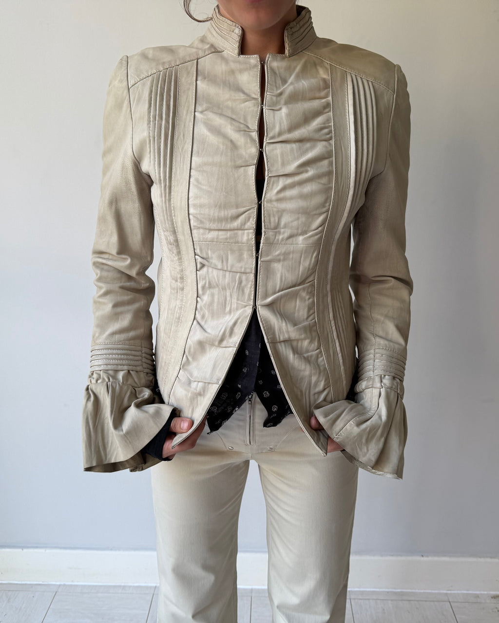 Allsaints military leather jacket