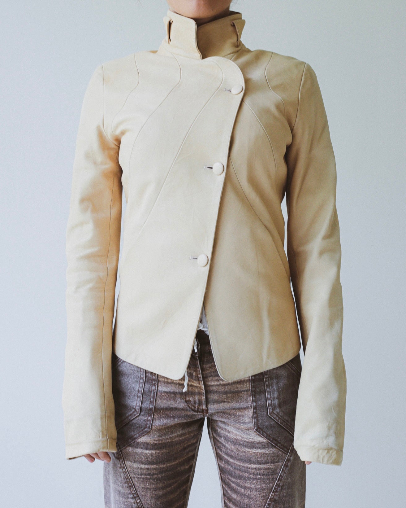 Chloé A/W 2002 leather jacket by Pheobe Philo