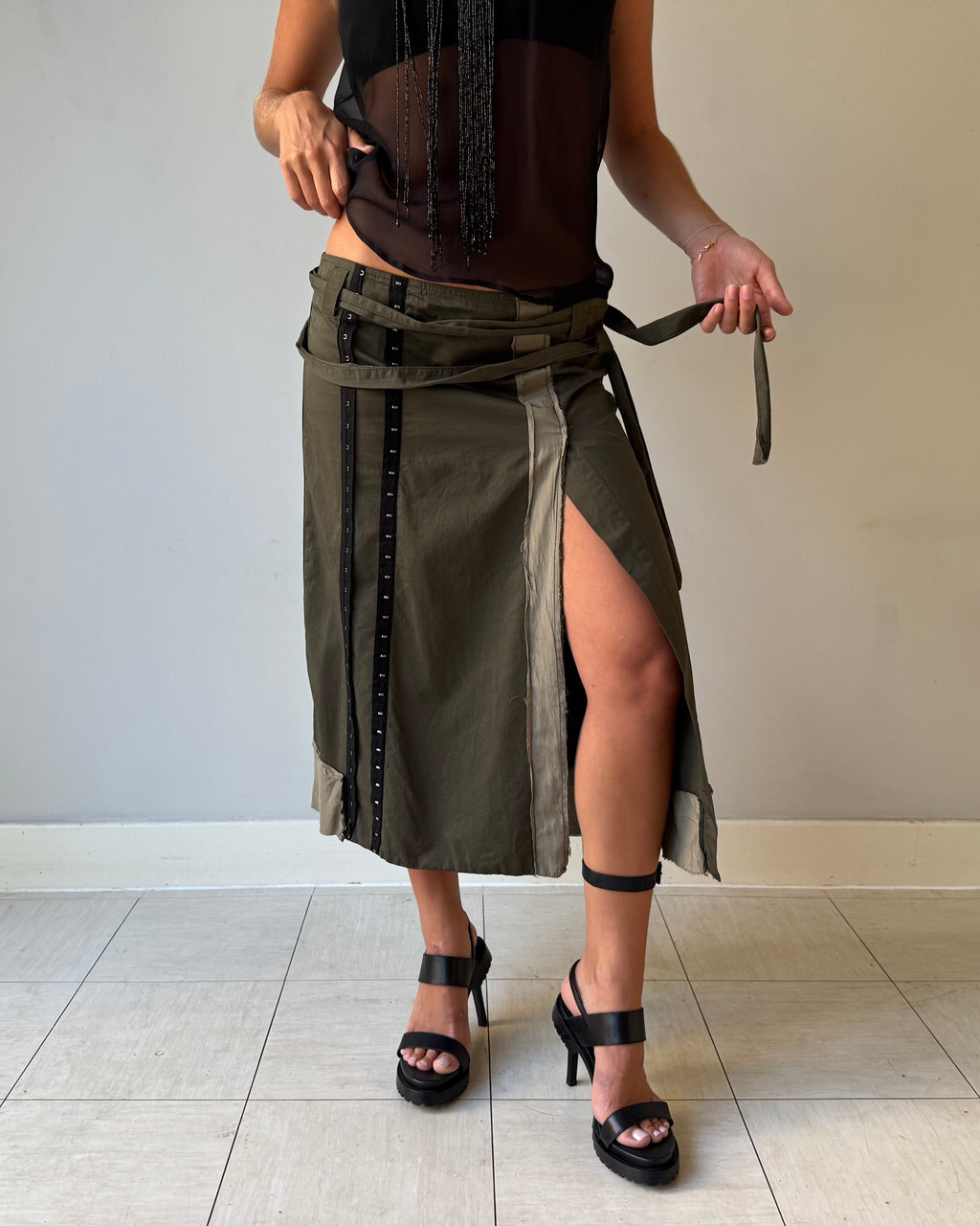 Hook and eye skirt