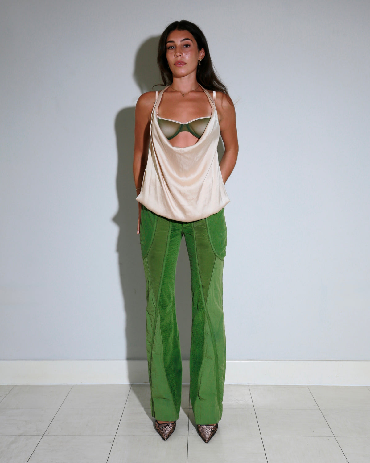 Patrizia Pepe silk blend halter top