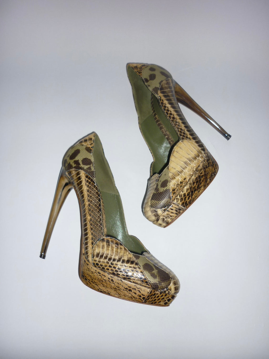 McQueen S/S 2012 python horn heels