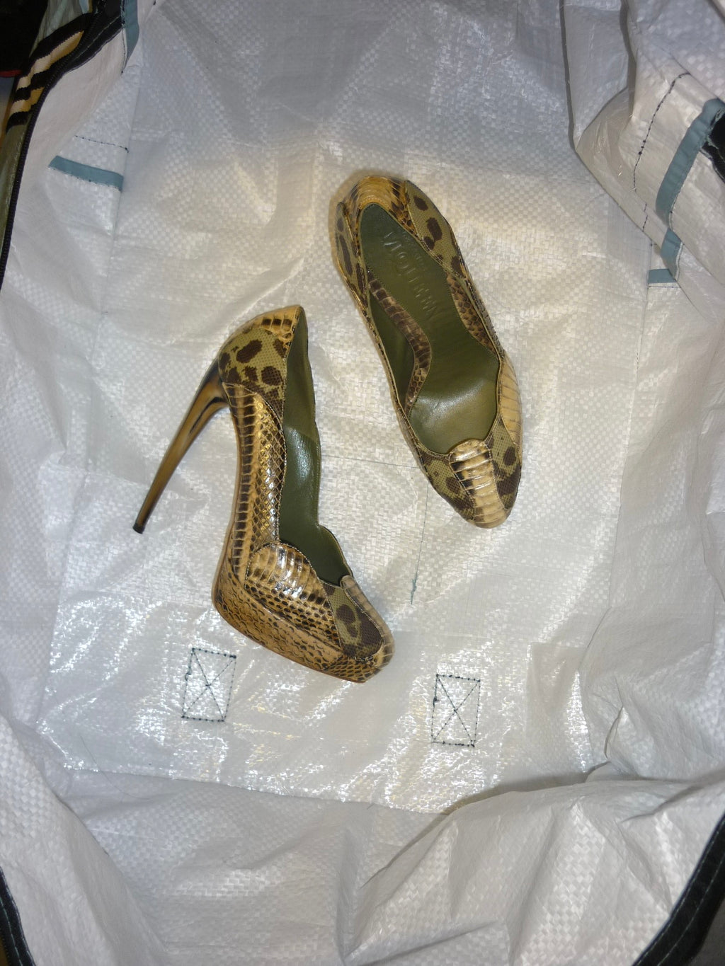 McQueen S/S 2012 python horn heels
