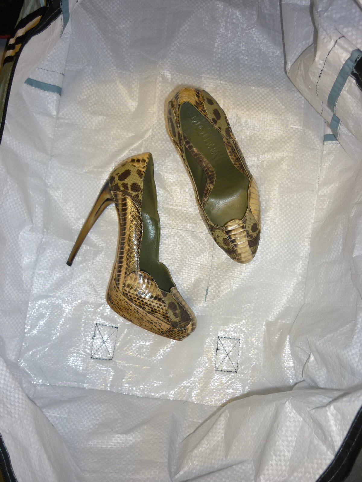 McQueen S/S 2012 python horn heels