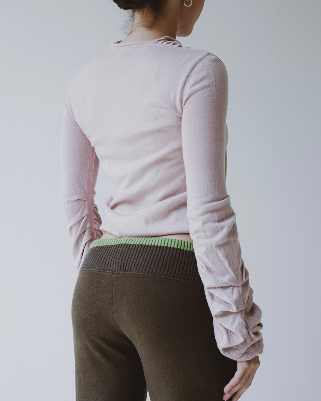Nina Ricci hitched sleeve cashmere top