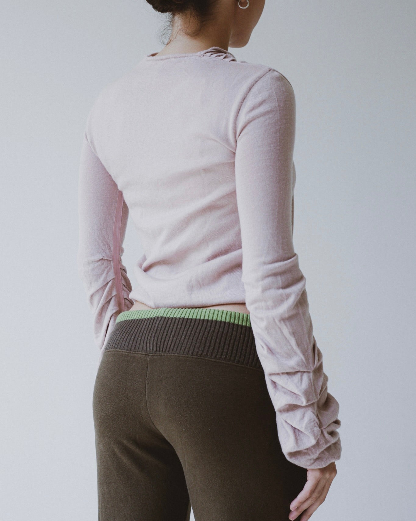 Nina Ricci hitched sleeve cashmere top