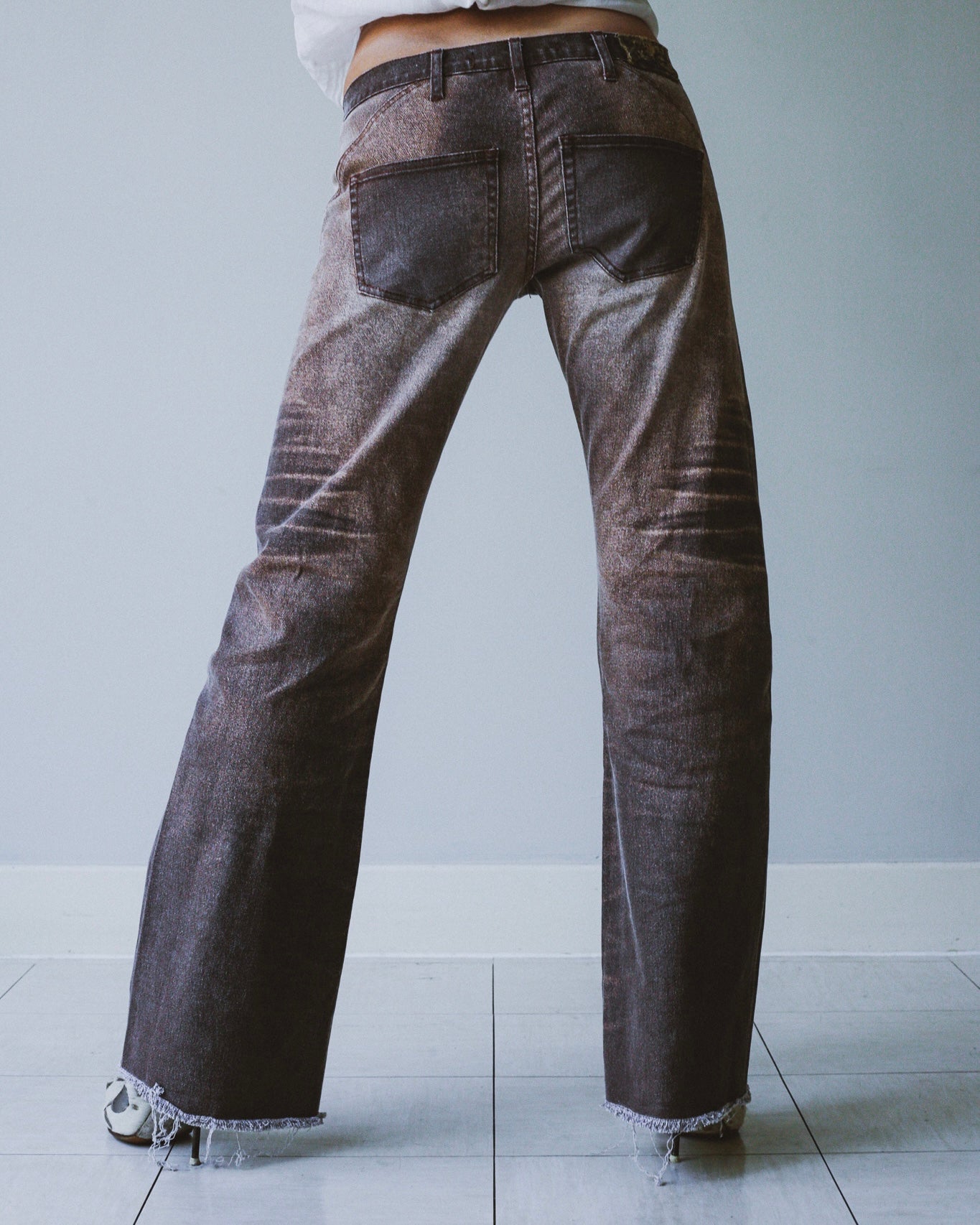 Roberto Cavalli distressed jeans