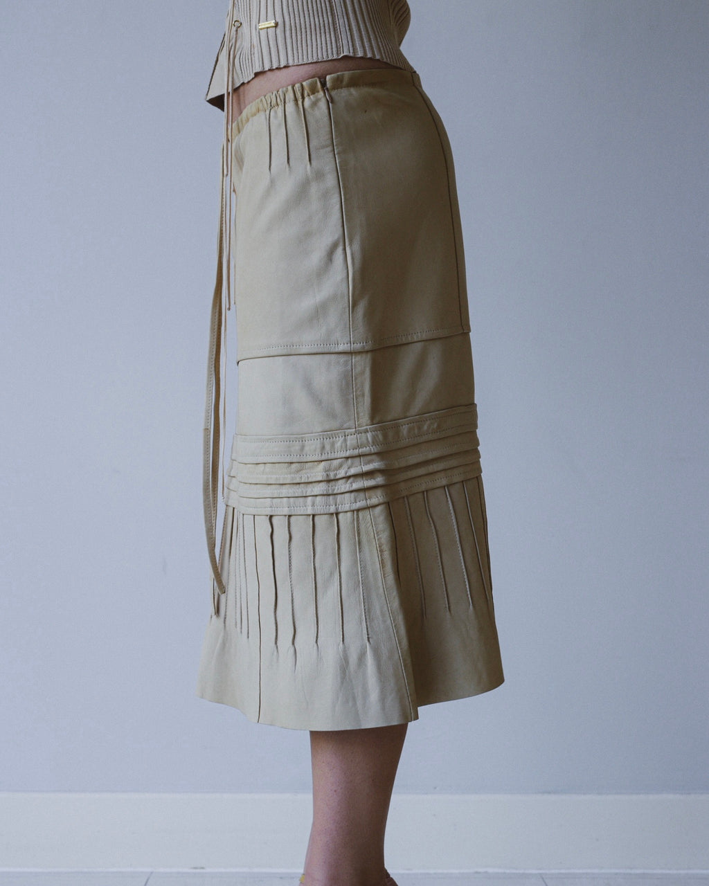 Moschino leather skirt
