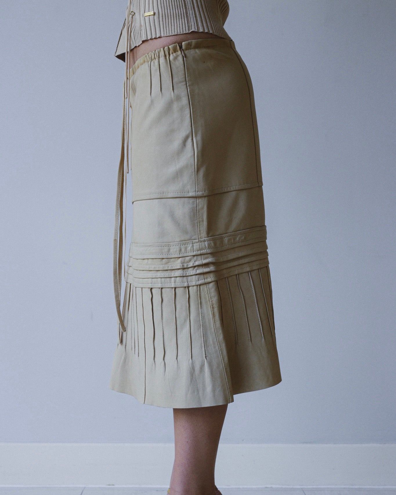 Moschino leather skirt