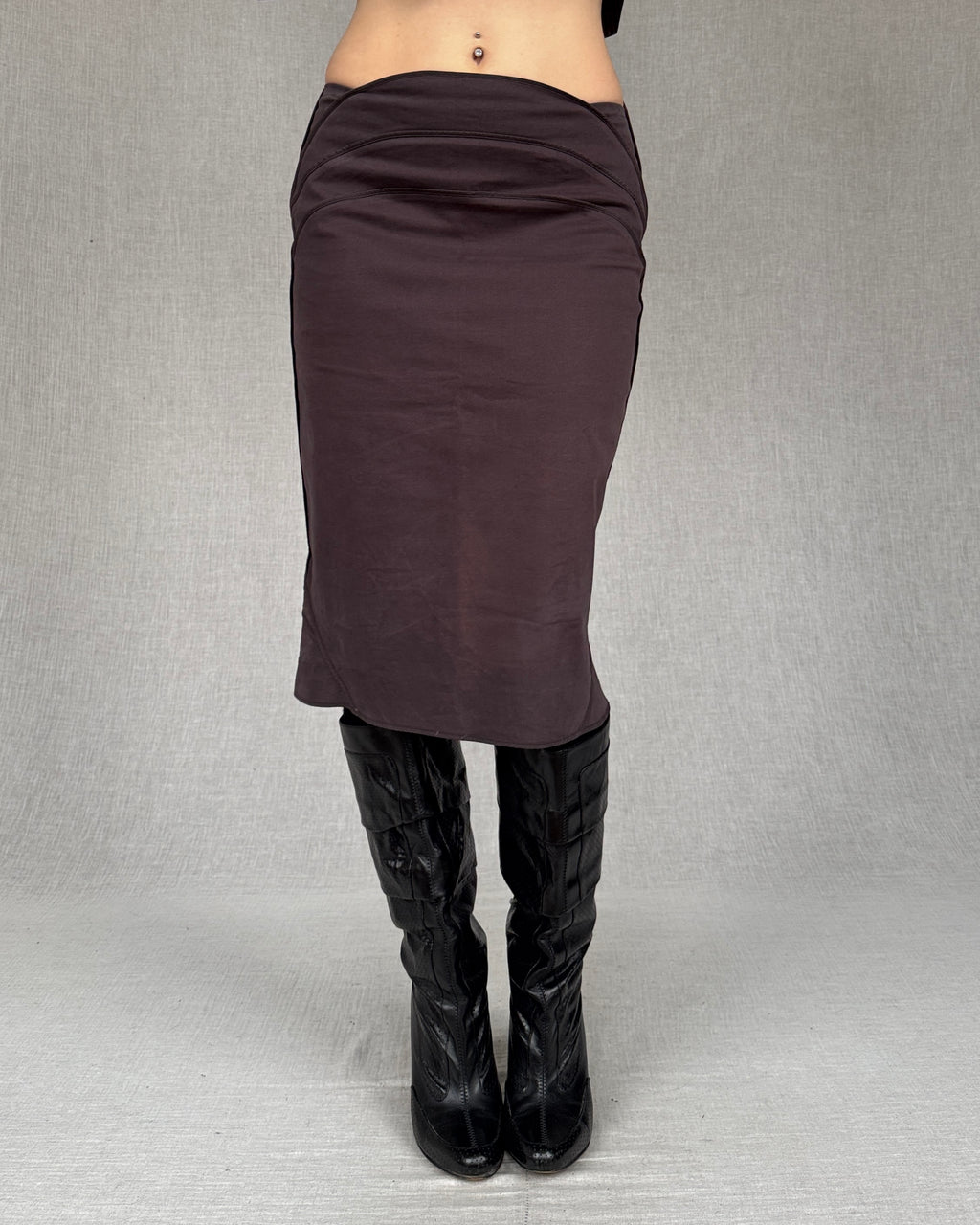 Sportmax curved panel skirt