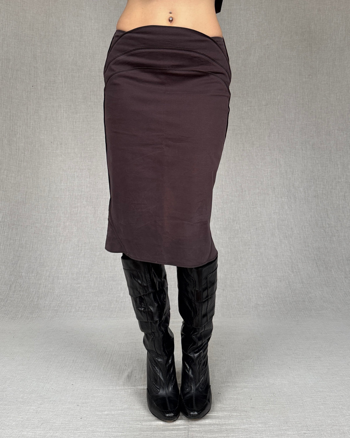 Sportmax curved panel skirt