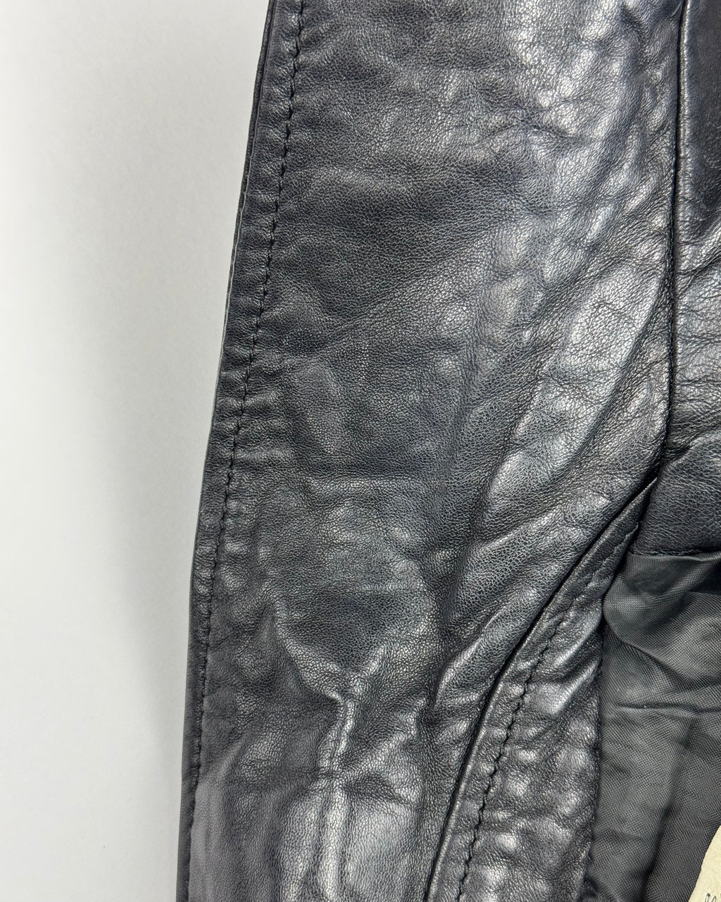 Leather micro jacket