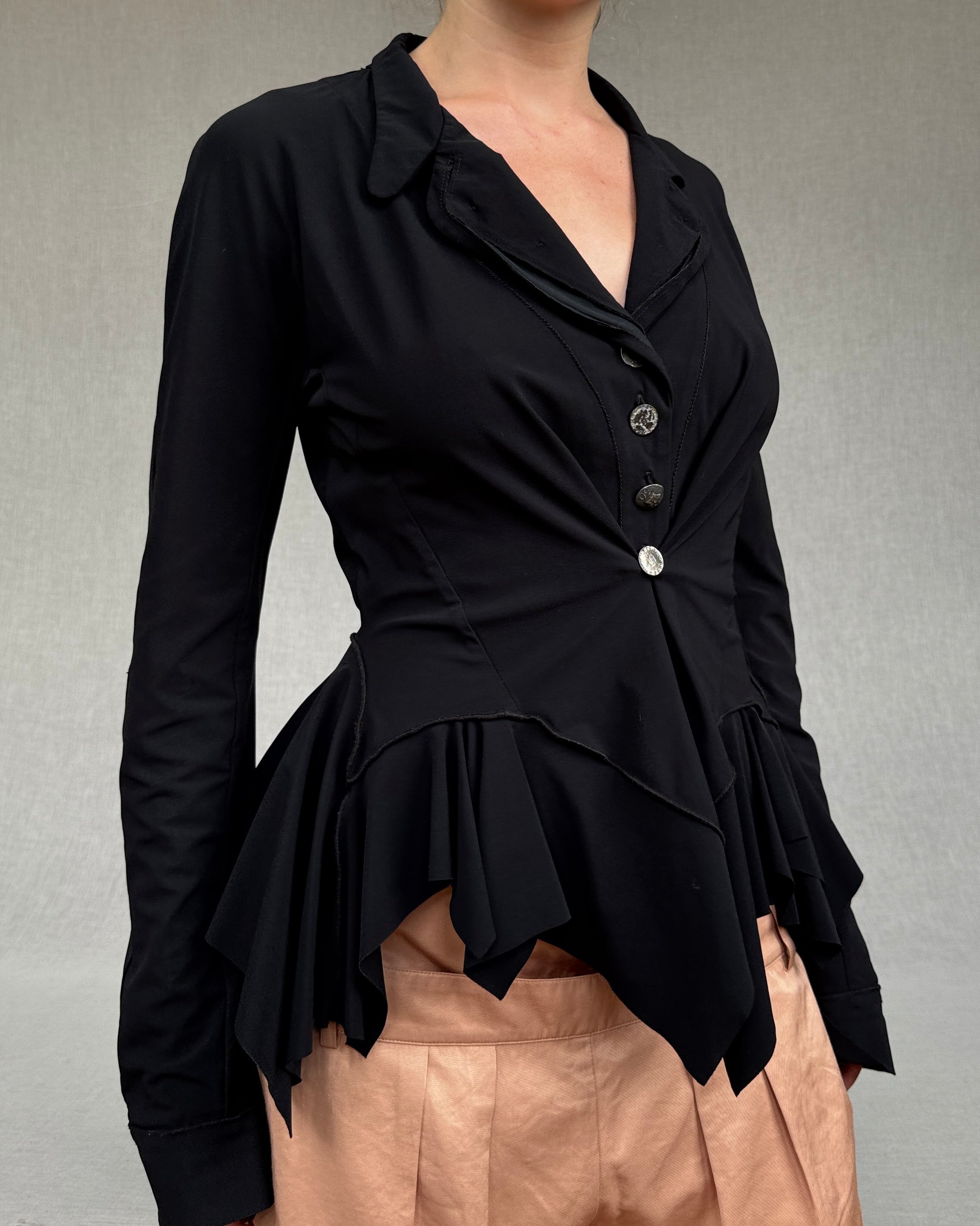 Marithé + François Girbaud peplum blouse