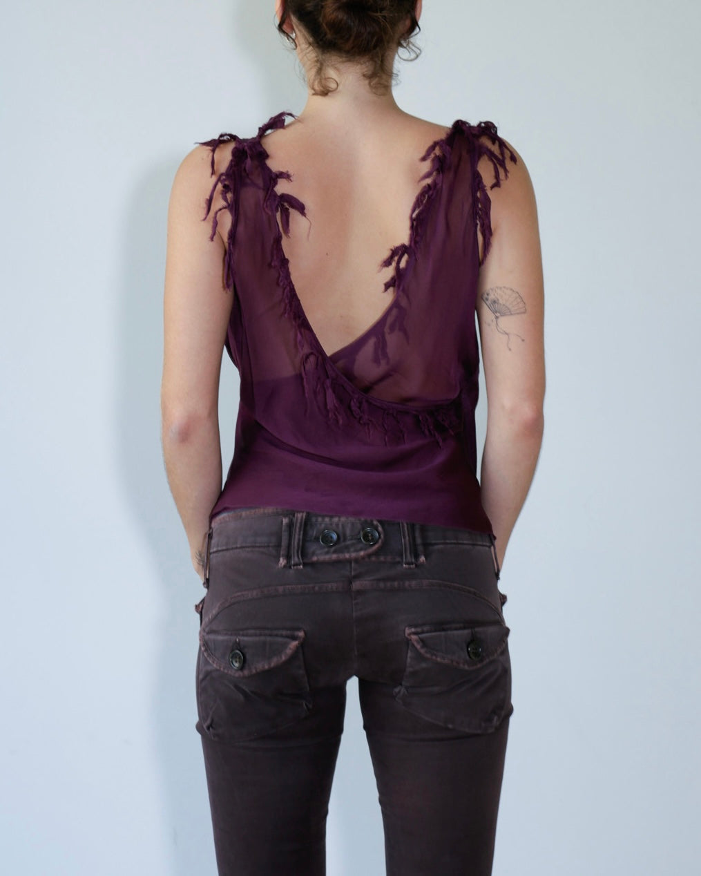 Alberta Ferretti silk tassel top