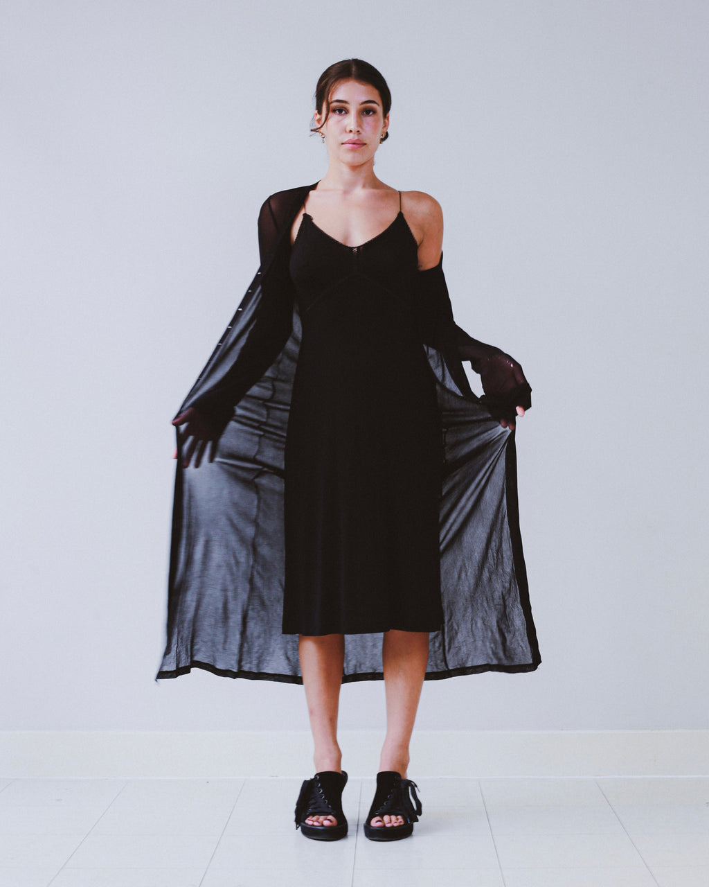 Plein Sud mesh longline cardigan