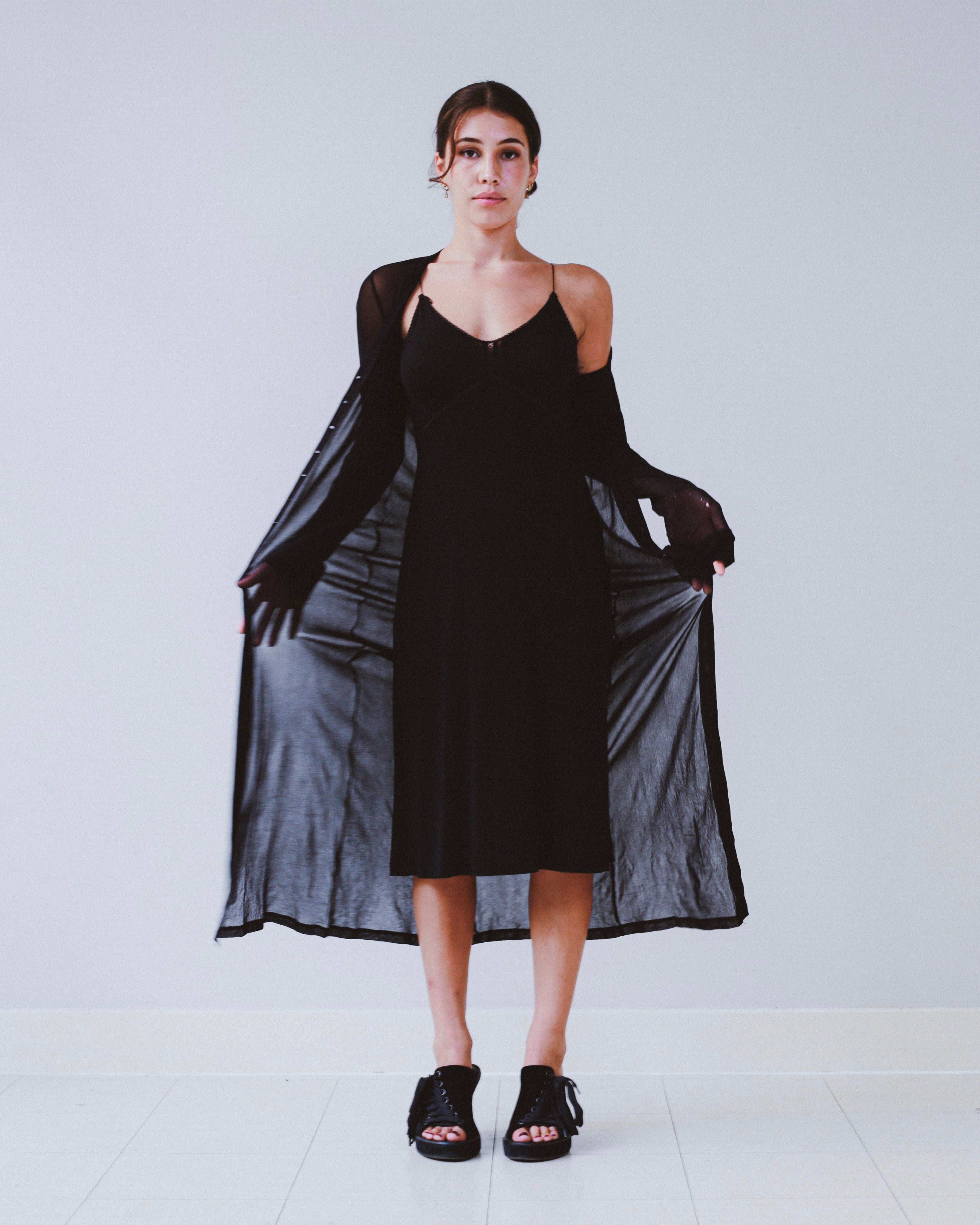 Plein Sud mesh longline cardigan