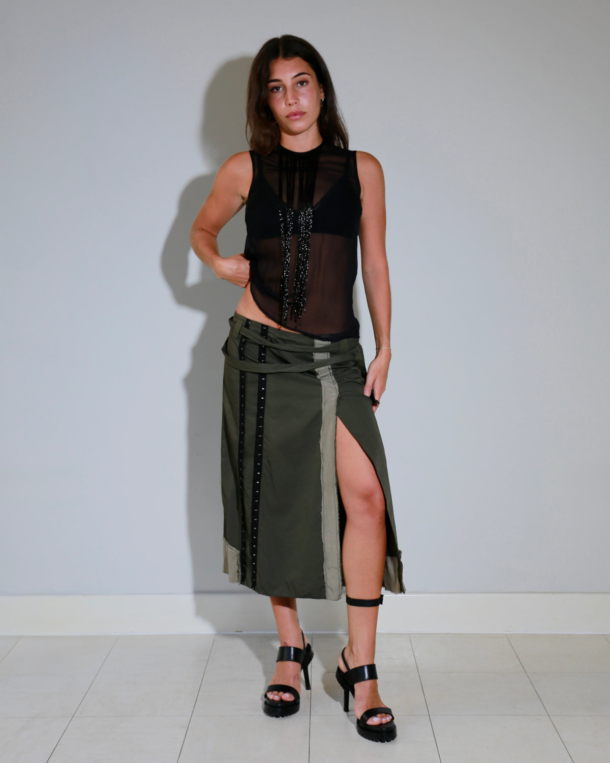 Hook and eye skirt