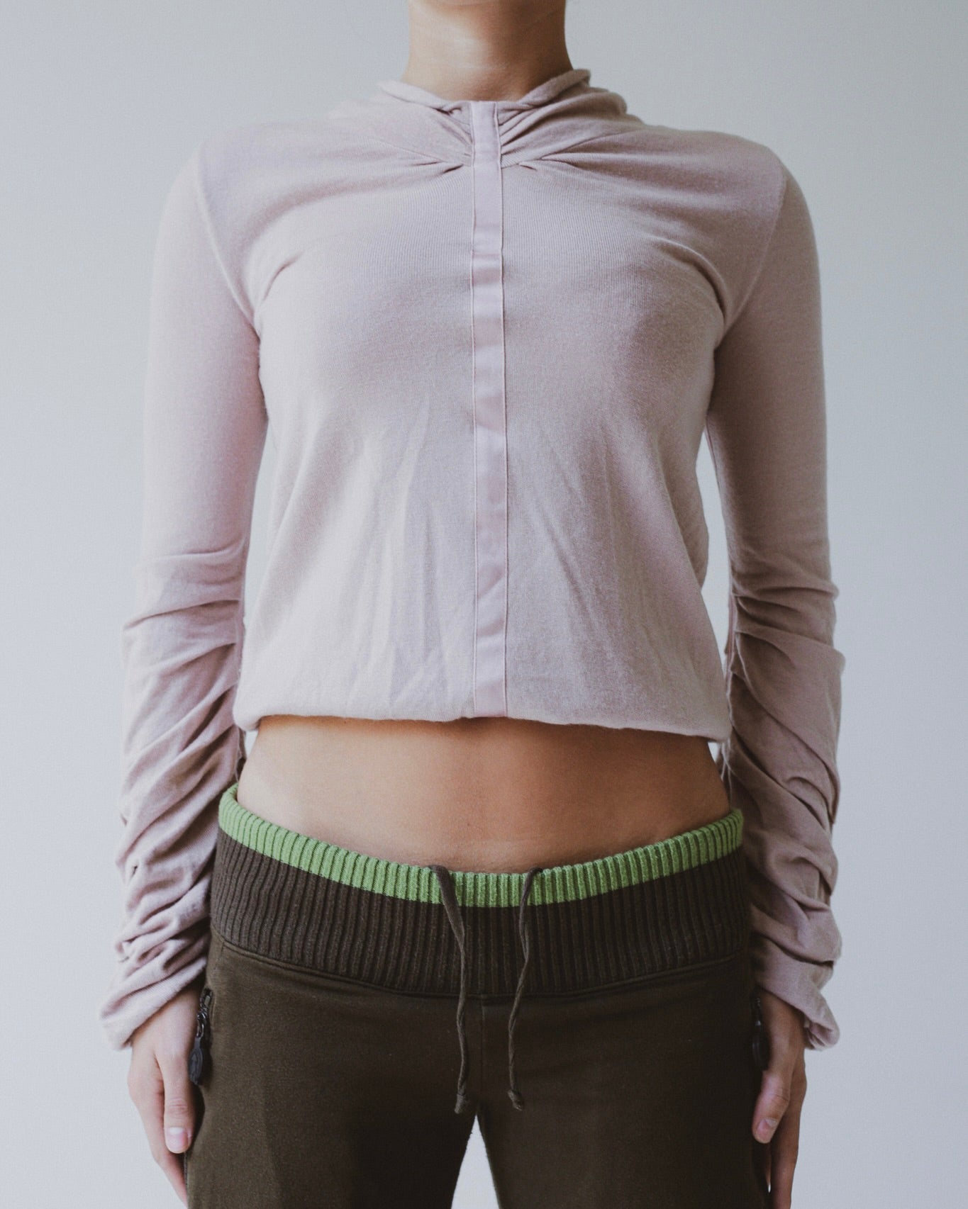 Nina Ricci hitched sleeve cashmere top