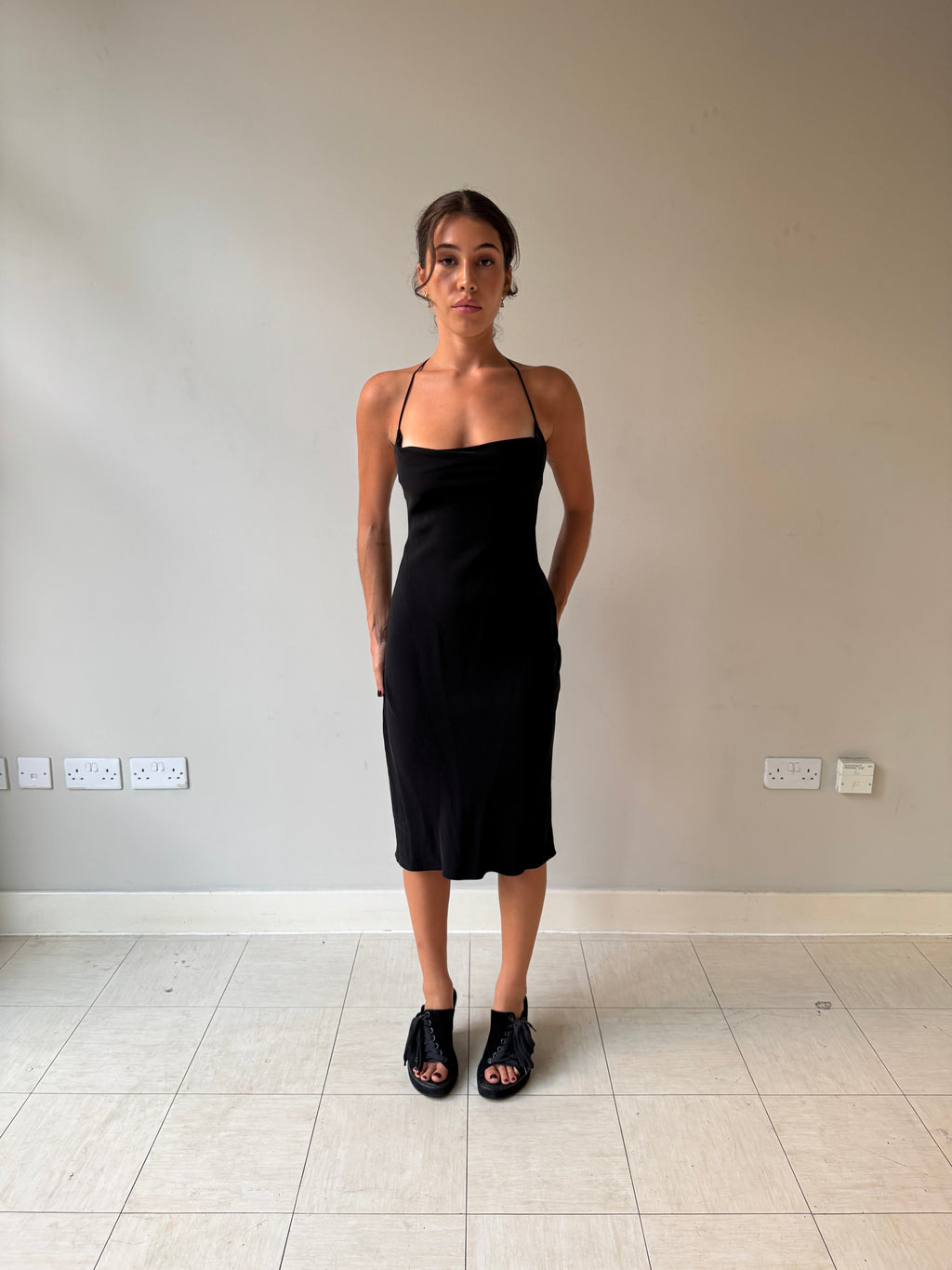 Plein Sud cowl midi dress