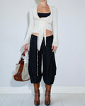 Hussein Chalayan silk cropped trousers