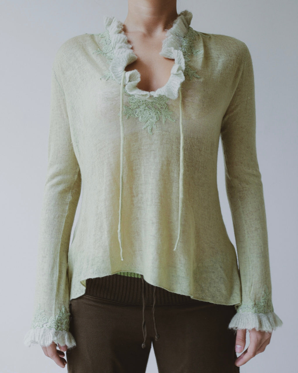 Ermanno Scervino cashmere + silk top