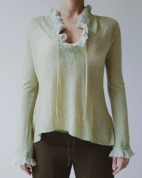 Ermanno Scervino cashmere + silk top