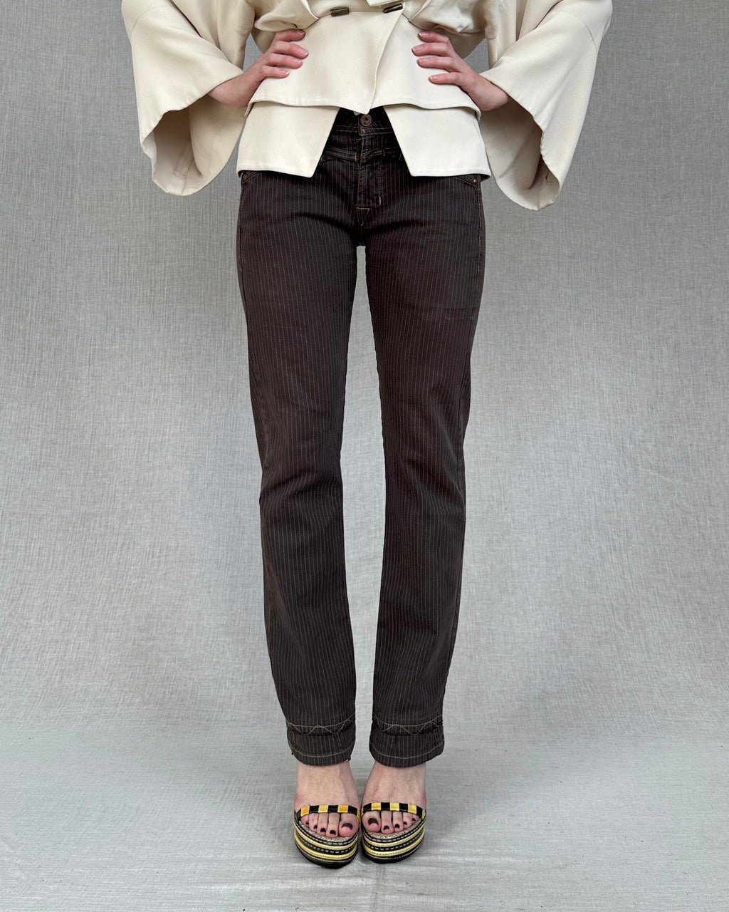 Marithé + François Girbaud pinstripe jeans