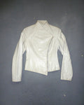 Asymmetric leather jacket