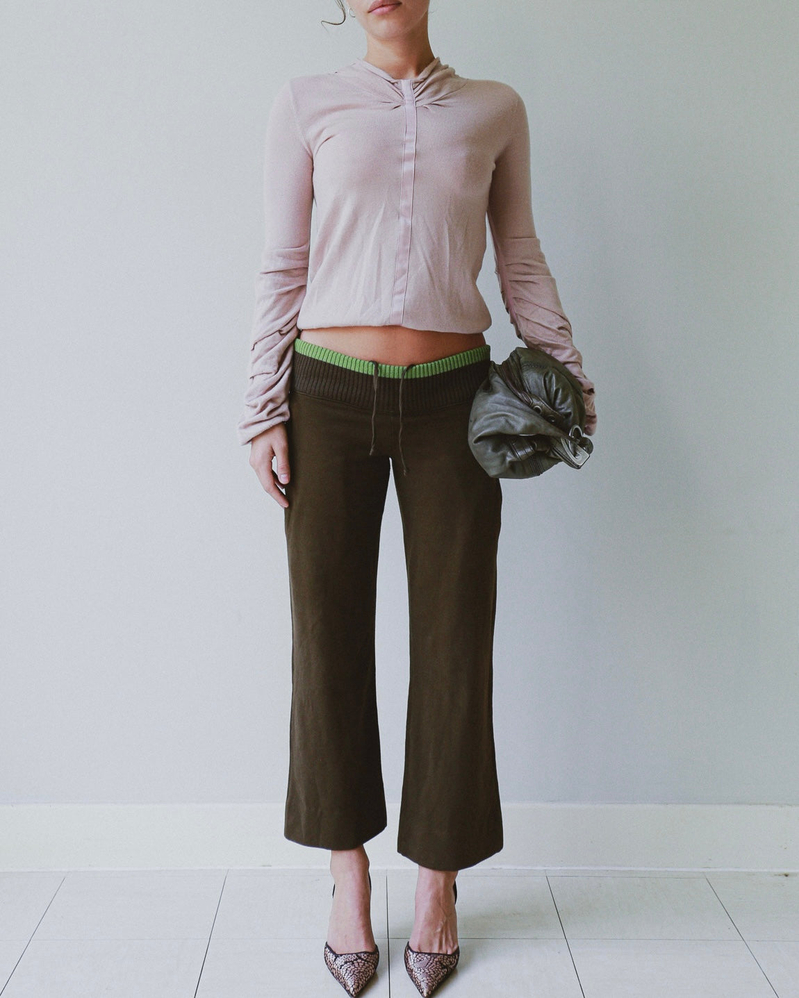 Nina Ricci hitched sleeve cashmere top