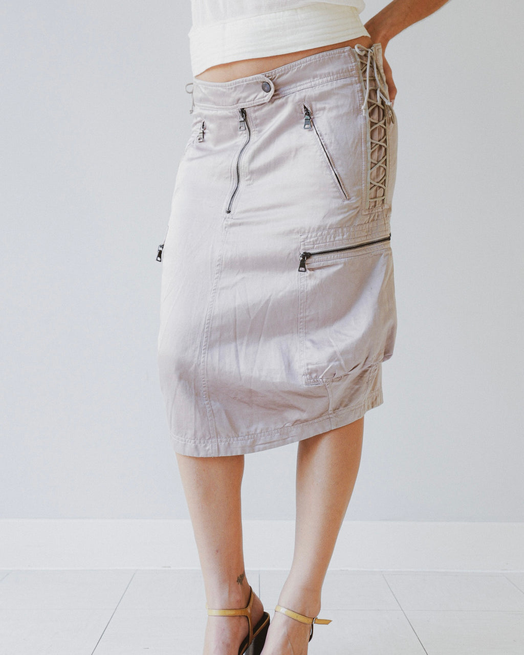 Prada S/S 2003 laced skirt